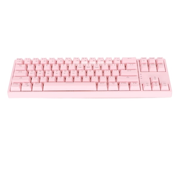 Mekaaninen näppäimistö 71 näppäintä Sininen kytkin RGB-taustavalo Sivussa valonauha Type C Peli näppäimistö pelaamiseen Vaaleanpunainen