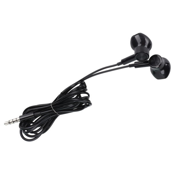 ME530 Kablet øretelefon 3,5 mm kraftige bass-ørepropper med volumkontroll for Android-telefoner Svart