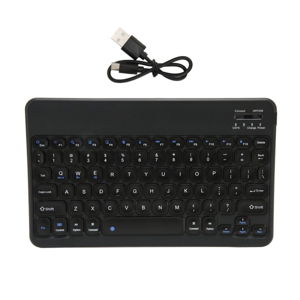 10-tums trådlöst Bluetooth tangentbord Ultratunt Stabil anslutning Tyst Vattentätt Tablett Laptop Tangentbord Svart