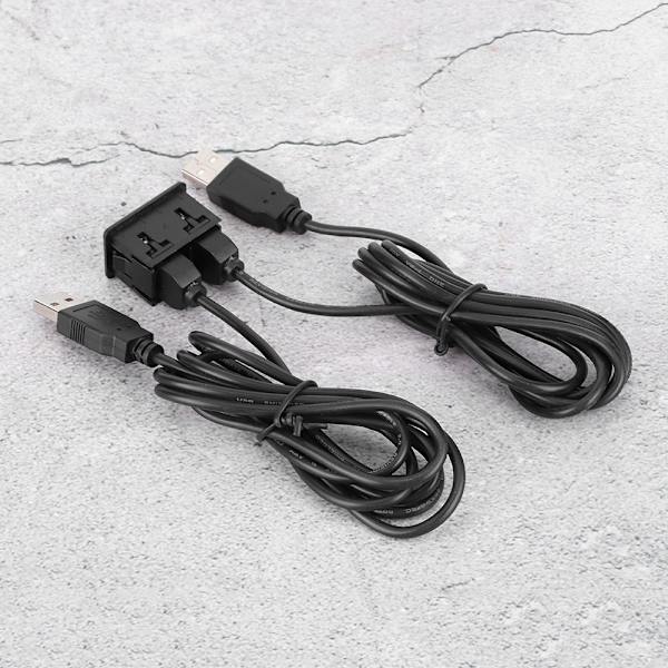 1,5 m Instrumentbräda Kabeladapter 2 Port Bilfäste Infälld Sladd för Lastbil Båt