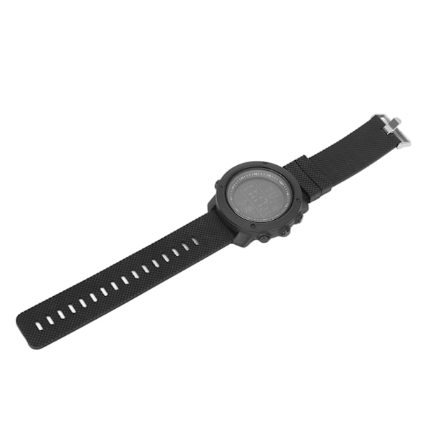 Utendørs LCD Klokke Multifunksjon Vanntett Sport Digital Armbåndsur for Fritid Løping Sykling Fjellklatring Svart