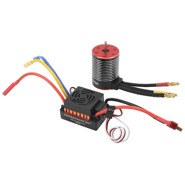 RC Brushless ESC-sett 3650 Brushless Motor 60A Elektrisk Hastighetsregulator for RC-bil 4500KV