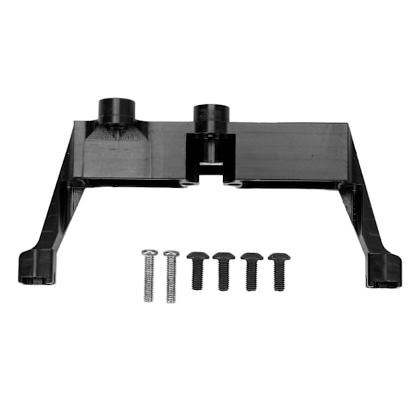 Differentialspärr Servo Fäste Aluminiumlegering RC Styrservo Fäste och Skruvar för 1/10 RC Bil Svart