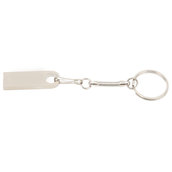 USB Flash Disk Usb2.0 TypeC Mobiltelefon Datamaskin Dobbelt Bruk U Disk Høyhastighets Flash-stasjon med nøkkelring (256 GB Sølv)