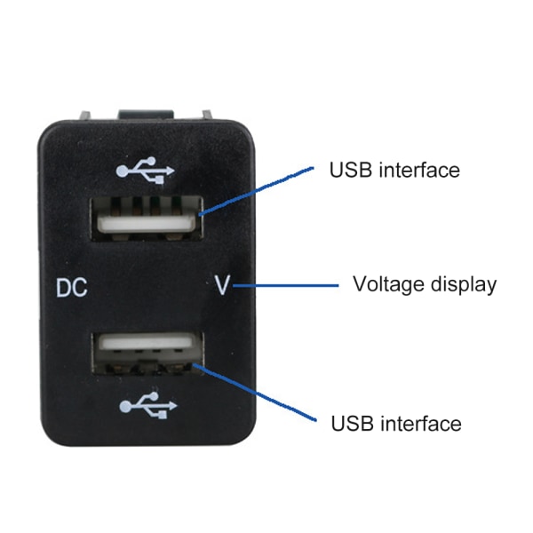Auton kaksois- USB power 4,2 A 5 V lähtö 23,6 tuuman kaapeli Älykäs siru, nopea auton USB laturipistoke Sininen