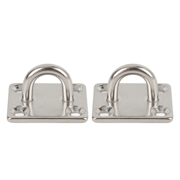 2 stk. Båd Firkantet Pad Eye Rustfrit Stål Robust Holdbar Marine SS Pad Hardware til Yacht 50 X 60mm/2.0 X 2.4in