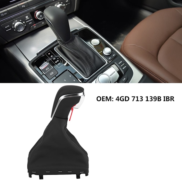 Växelspaksknopp i läder för Audi A6 C7 2015-2018 A7 4G8