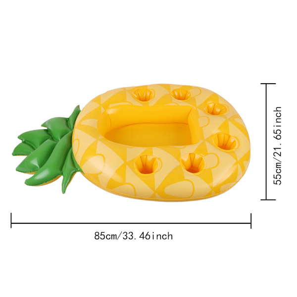 Ananas puhallettava kelluva allasjuomateline, hyvä vakaus, laaja käyttöinen kylpytynnyri kelluva allasjuomateline