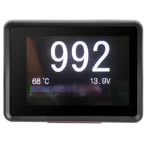 Bil OBD Multifunktionsmätare Digital Temperatur Spänning Hastighet HUD Display
