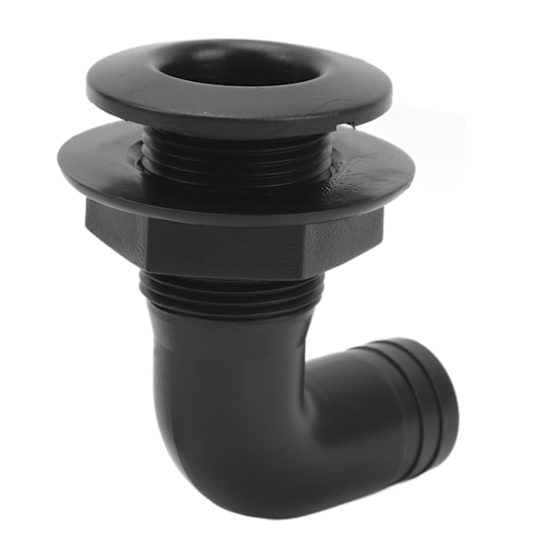 Marine Gjennom Skrog Kobling Lekkasjesikker Ergonomisk Pålitelig Robust 90° Gjennom Skrog Beslag for Yacht Båter Svart