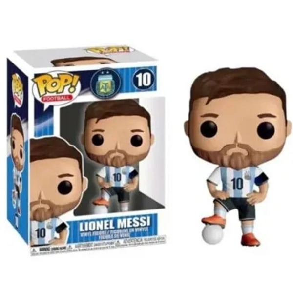 Funkos berömda fotbollsstjärna Lionel Messi #10 Dekorativ prydnad Actionfigur Serie Modellleksak Praktiska godsaker