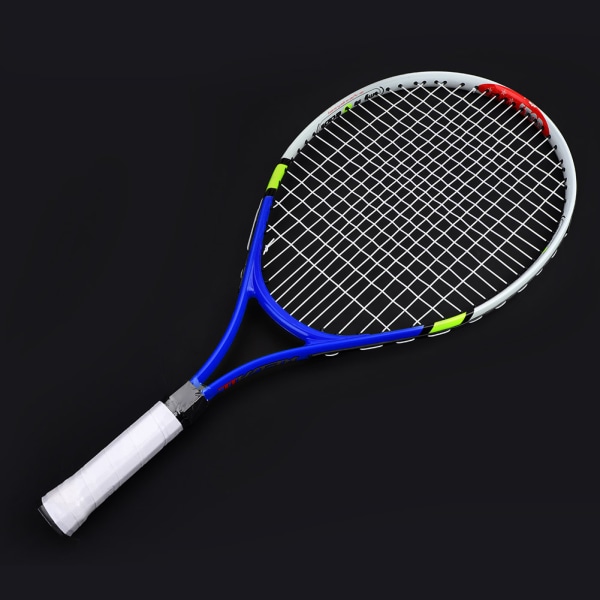 Slitstarkt enkel tennisracketracket för barnträning (blå)