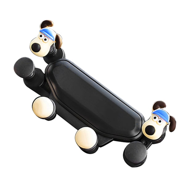 Bilventilations-telefonholder Stærk fastspænding Sød Universal Luftudtag Navigationsstativ til 4in til 7in Mobiltelefon Blå Hat Hund