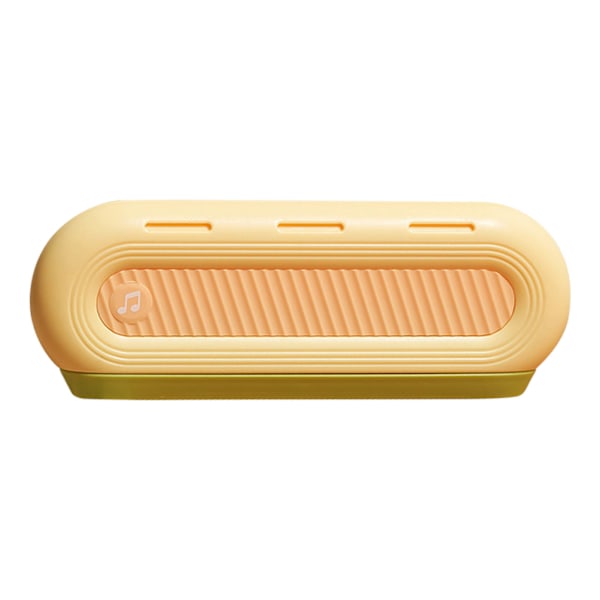 Kids Harmonica Silicone 16 Holes Key of C Odourless Washable Rounded Corner Blues Harmonica for Education Home School Yellow