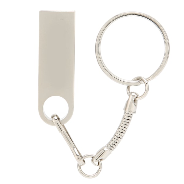 USB-minne USB2.0 Typ C Mobiltelefon Dator Dubbel Användning U-disk Hög Hastighet Flash-enhet med Nyckelring (256 GB Silver)