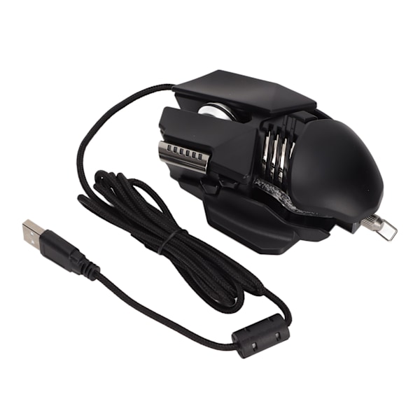 Mekanisk Mus 12800 DPI Ergonomisk Udtrækkelig Justering RGB USB Sort 6D Knap Gaming Kablet Mus