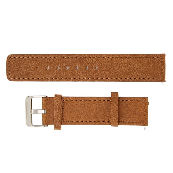20mm Läderarmband Ersättnings Spänne Armband Handledsband för Amazfit GTS 3 för GTS 2 för Bip S för Bip U Brun