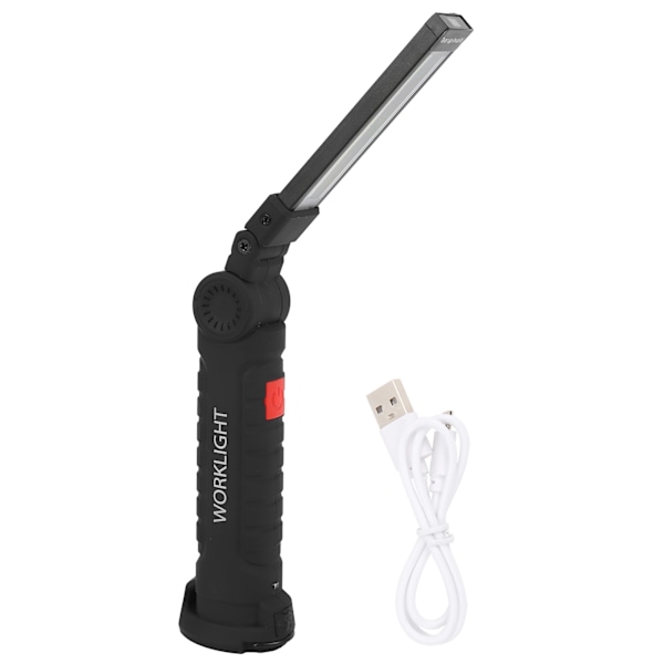 Laddningsbar USB-ficklampa Multifunktionell Vikbar Arbetslampa COB LED Campingficklampa
