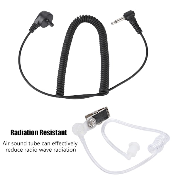 Walkie Talkie-hörlurar för högtalarmikrofon - 3,5 mm Single Ear Air Duct-hörlurar