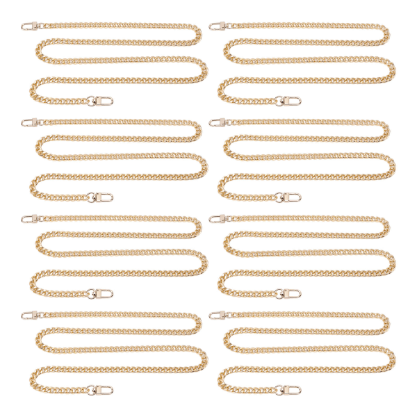 8 stk smykkekæde Elegant rustsikker 1,2 m længde metal håndværkskæde til gør-det-selv halskæder Armbånd Ankelkæder guld