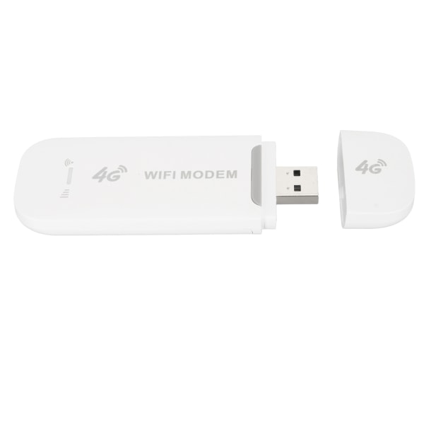 LTE 4G USB MODEM WiFi HotSpot Bärbar Resa Mobil Trådlöst nätverk Minirouter Micro SIM-kortplats Vit