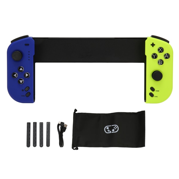 Trådløs Gaming Controller Multifunktion 6 Axes Body Sense Turbo Funktion Bluetooth Game Controller til Switch Joycon Blå Gul