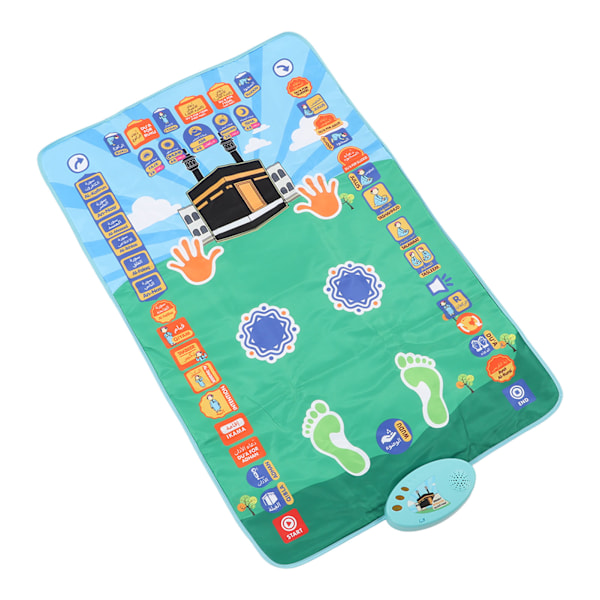 Smart Kids Prayer Mat 7 Språk Standard Action Prompt Muslim Interactive Prayer Blanket 43.3 X 27.6in Boy