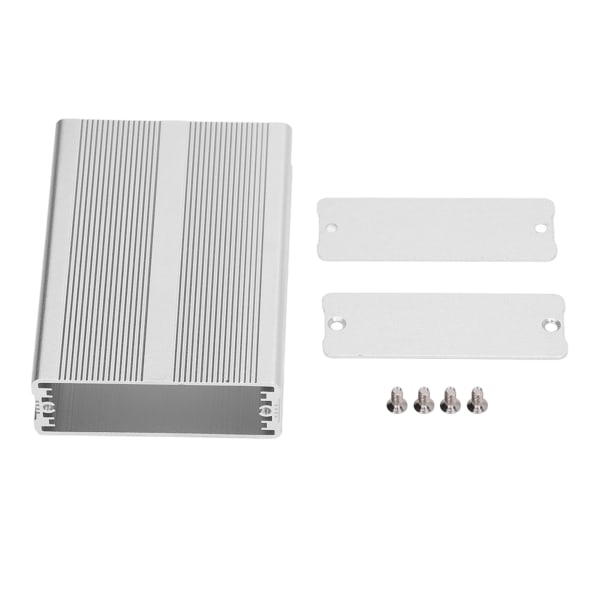 Aluminium Elektrisk Box Vattentät Junction Case Integrerad för DIY Silver 24x69x100mm