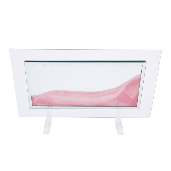 Dynamisk sandbild rosa Vacker gåva tredimensionell dekorationsprydnad med 2 st bas rosa