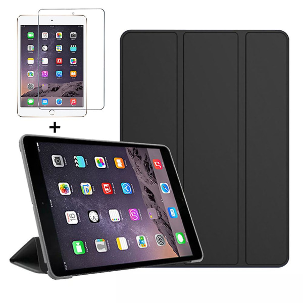 Passer for Smart Cover For Ipad Mini4 5 6 7,9 tommer Ultra Slim Pu Lærveske + PC Transparent Bakveske For Apple Ipad Mini 6 5 4 3 2 1 Black glass iPad Mini 6 2021