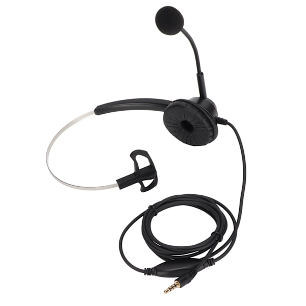 3,5 mm Call Center Headset med støjreduktion, enkelt øre, kundeservicestørrelse med mikrofon til VOIP-telefoner