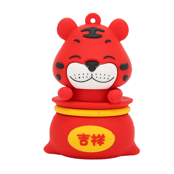 U Disk Tegnefilm Tiger USB Anti Elektromagnetisk Interferens Bærbar Stabil Teknologi USB Flash Drive Lykkebringende Tiger 32GB