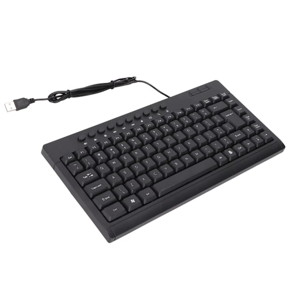 Mini Tangentbord Hemmakontor Skrivbordsdator Laptop 95 Tangenter Svart Mini Trådbundet USB Enkelt Litet TangentbordEngelska