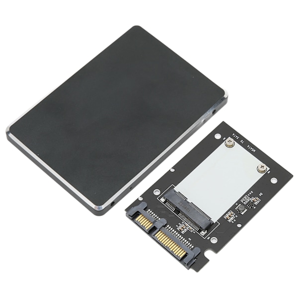 SSD-kotelo MSATA - SATA III 2,5 tuuman kokoinen, kokonaan alumiinista valmistettu, Plug and Play SSD-sovitinlaatikko, kiintolevysovitinlaatikko