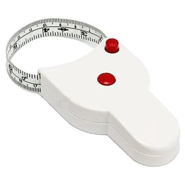Kannettava valkoinen sisäänvedettävä kehon mittanauha - 60 tuumaa (150 cm) painonappilukolla