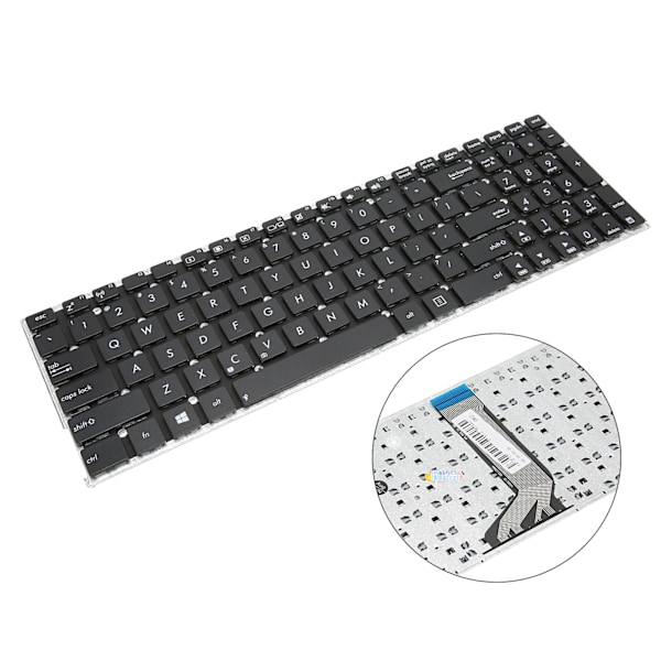Ersättnings tangentbord 102 tangenter ABS Aluminiumlegering Laptop Ersättnings tangentbord för X556U X556UA X556UB X756U A556UV
