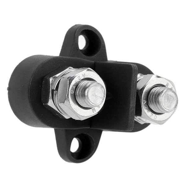 DC 48V Samleskinne Terminalblok 5/16in M8 Isolerede Dobbelte Positive Strømfordelingsforbindelsesbolte med Afstandsstykke Sort