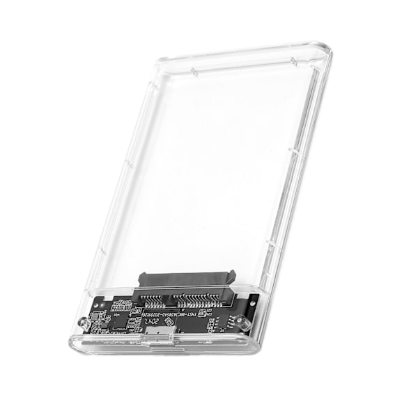 Transparent 2,5 tommer SATA SSD-kabinet med USB 3.0-port - Højhastigheds mobil harddisk kabinet