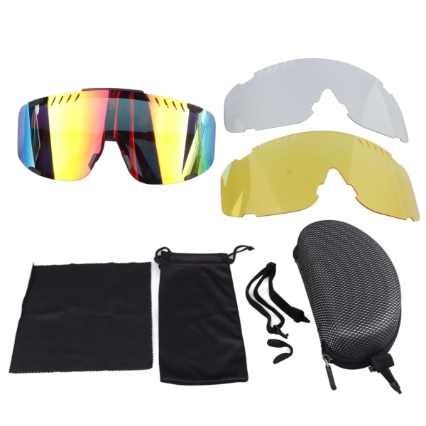 Sportsolglasögon Vindtäta solglasögon för fiske Ridning Fotvandring Cykling Baseball med ersättningslinser
