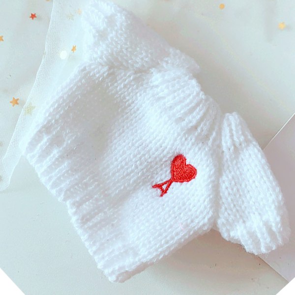 Täytetty Koiran Nuken Pusero Mukava Tyylissä Cute Joulu Nuken Pusero 23cm Lelulle Sydän Kuvio