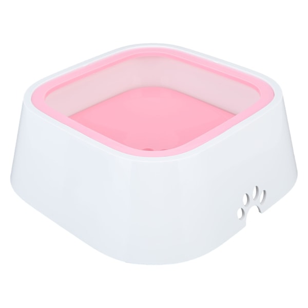 Pet Slow Water Feeder Splash Proof Prevent Slip Car Carried Large Dog Water Bowl for Cat Pink