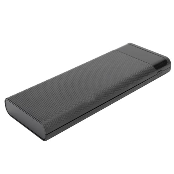 Bärbar DIY Power Bank med lätt 8 x 18650 batteriförvaringslåda (svart)