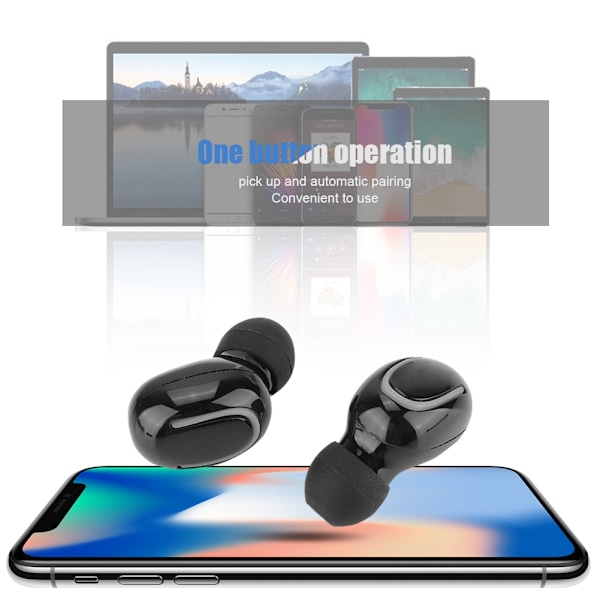 Trådlösa Bluetooth 5.0 Earbuds TWS Headset Stereo Headset (svart)