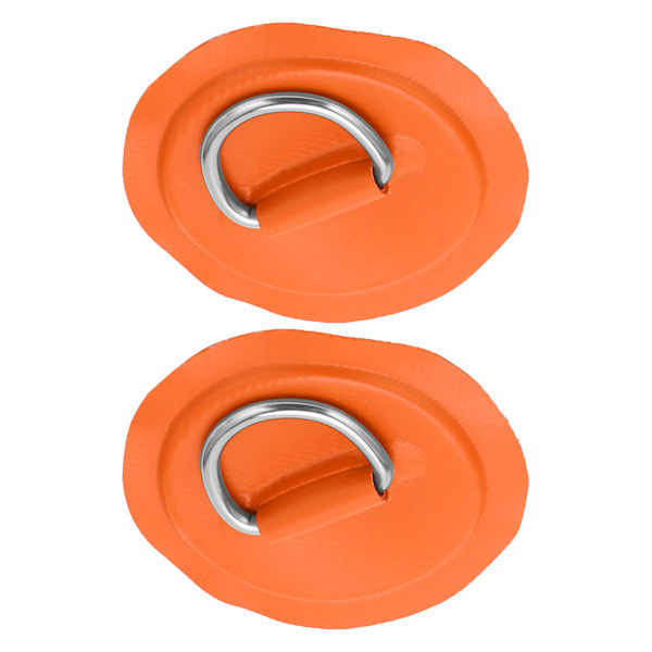 D-ring Pad Patch PVC Oppblåsbar Båt Flåte Jolle Kano Surfebrett Kajakk Festesystem Orange