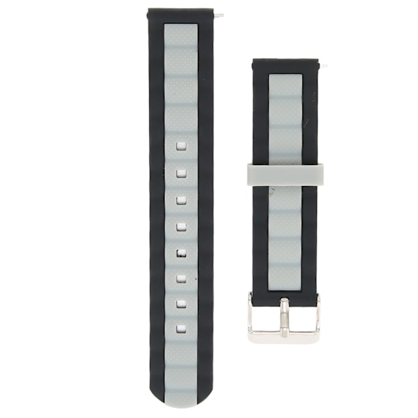 20mm Justerbar Silikon Urrem til Amazfit GTS 3/GTS 2/Bip S/Bip U Smartwatch Sort Grå