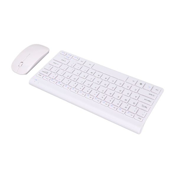 Trådlöst tangentbord och musset 10 meter överföring Intelligent sömn Ergonomisk design 2.4G USB tangentbord och musset Vit