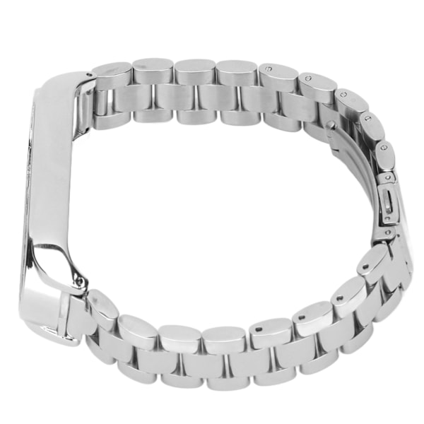 Smartwatch Armbåndsrem i Rustfrit Stål Anti-tabt med Dobbelt Lås Foldbar Spænde til Mi Band 6 Sølv