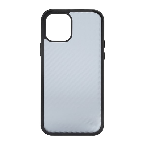 SULADA Mobiltelefon Covers Fiber Texture Metal Frame Full Body Cover til iPhone 12/12PROCool Black