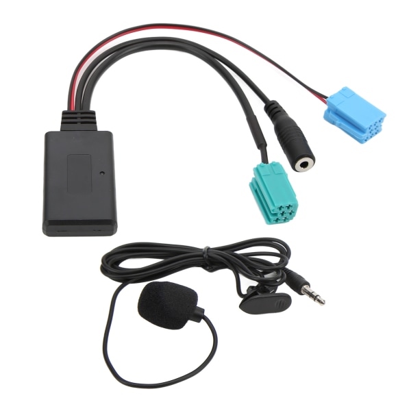 Bluetooth AUX IN-kabel ekstra inngangsadapter Håndfri mikrofonerstatning for Megane 2 Updatelist Radio
