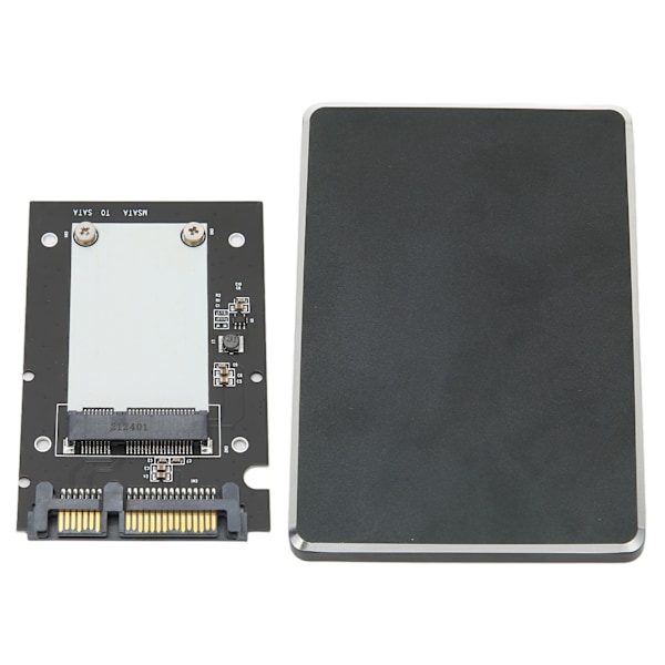 SSD-kotelo MSATA - SATA III 2,5 tuuman kokoinen, kokonaan alumiinista valmistettu, Plug and Play SSD-sovitinlaatikko, kiintolevysovitinlaatikko